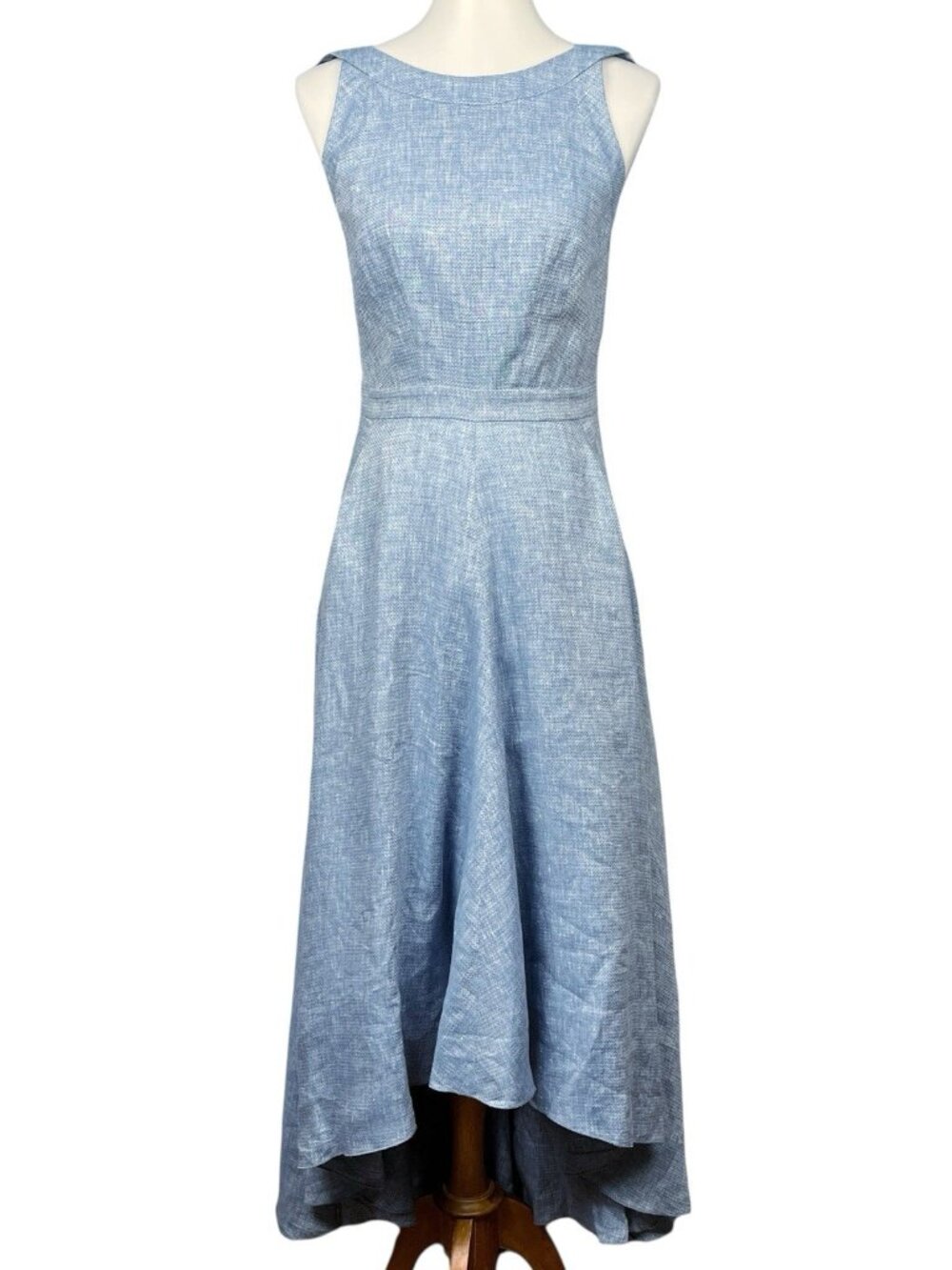100% Capri Pure Linen Maxi Dress Womens Small